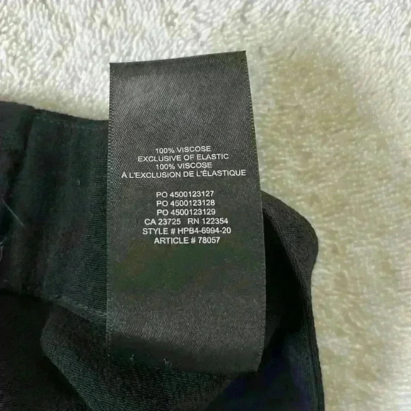 Aritzia Wilfred Sheer Flowy Wide Leg Ankle Pull On Pant Elastic Waist Black Sz M - Picture 10 of 11